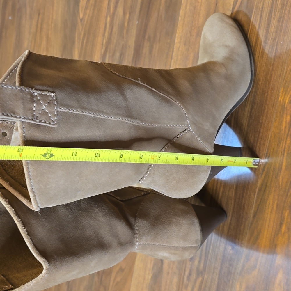 American Eagle Outfitters Heeled Suede Calf Boots View 6